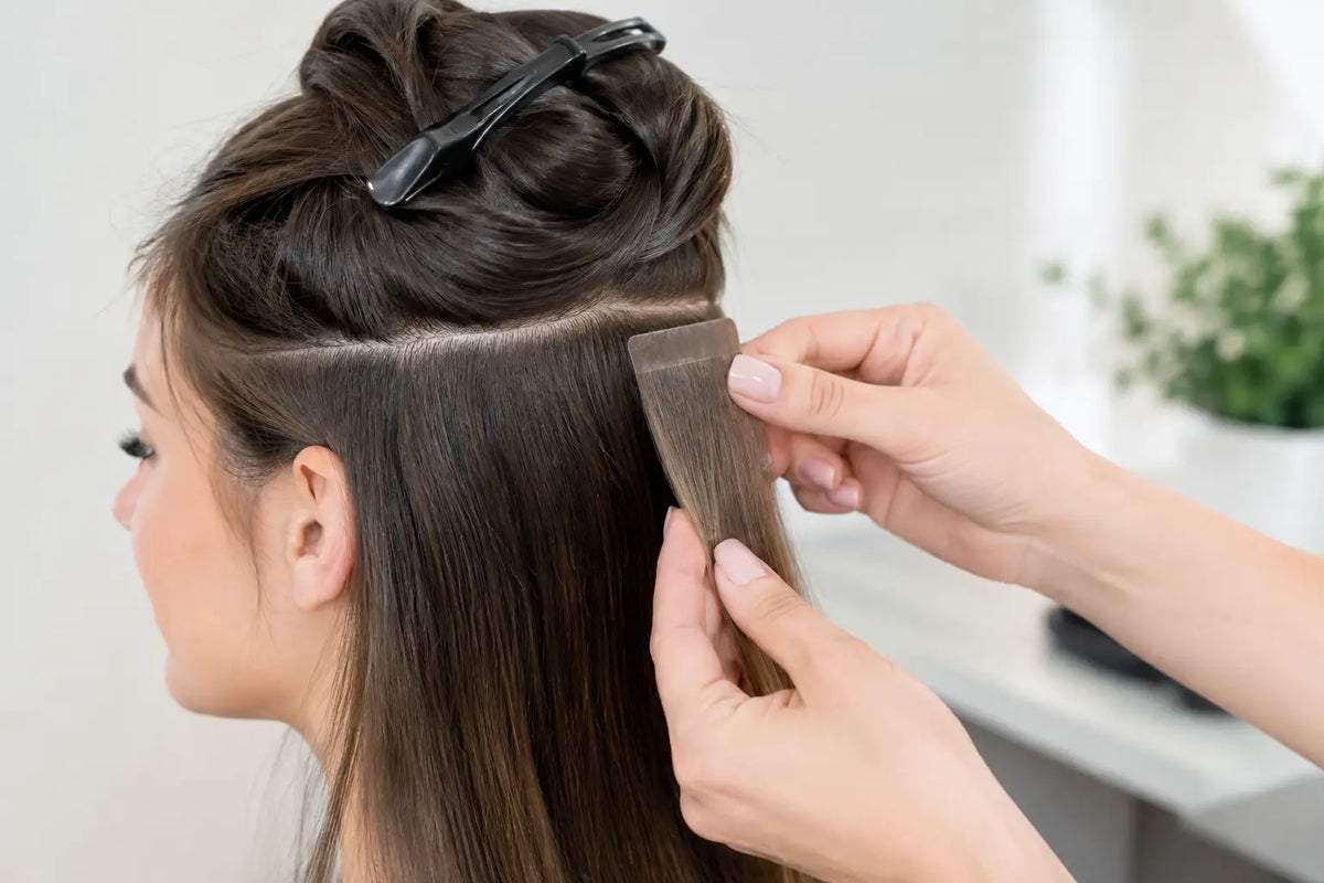 Cómo colocar extensiones adhesivas paso a paso