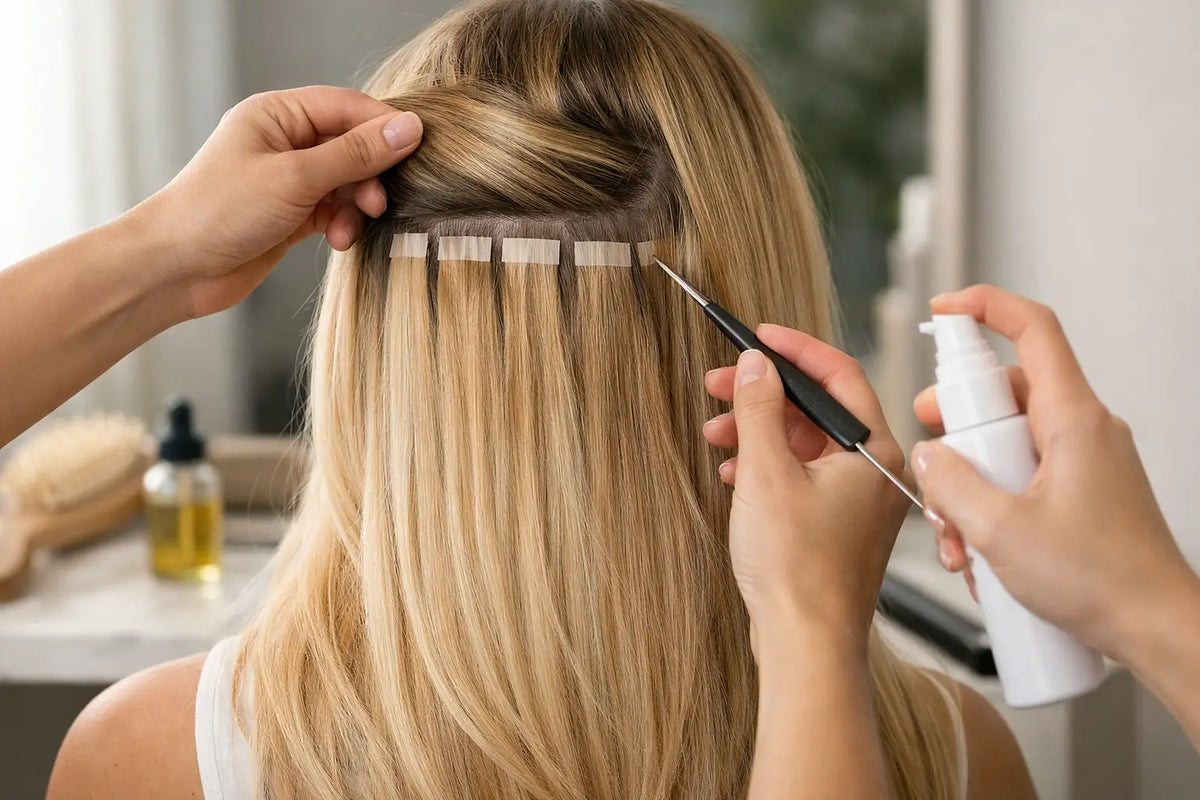Cómo cuidar extensiones adhesivas sin dañarlas