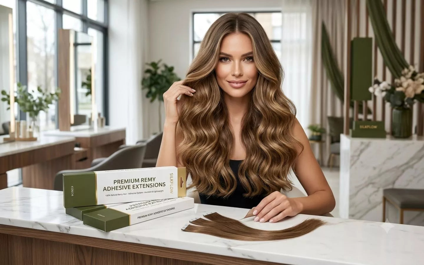 Extensiones Adhesivas 100 % Natural Remy