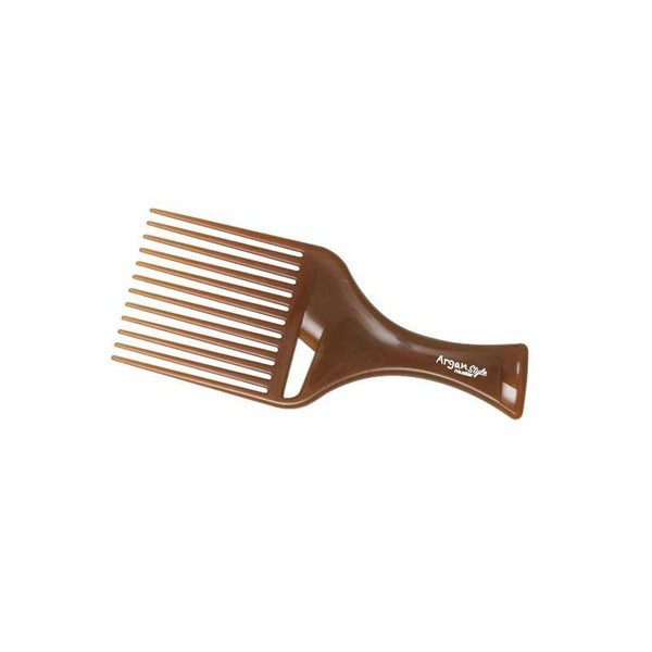 Peine Argan, tacto suave, Peine Afro, 12 puas altas con mango