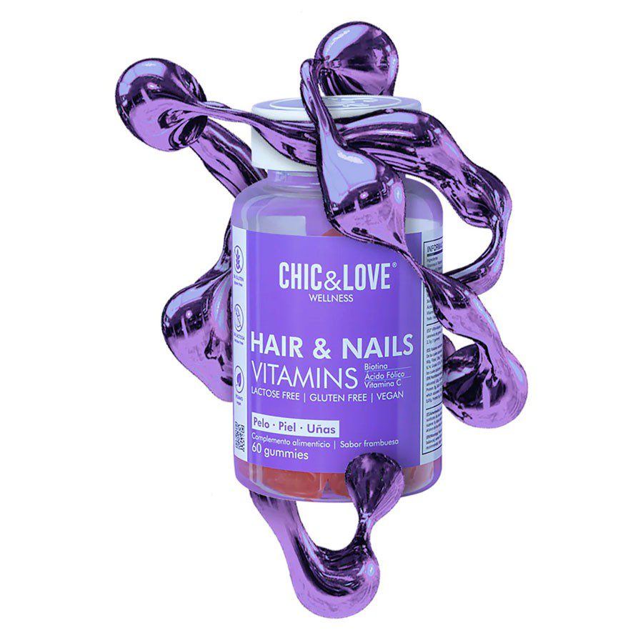 Gominolas Hair & Nails Chic & Love 60 gummies.