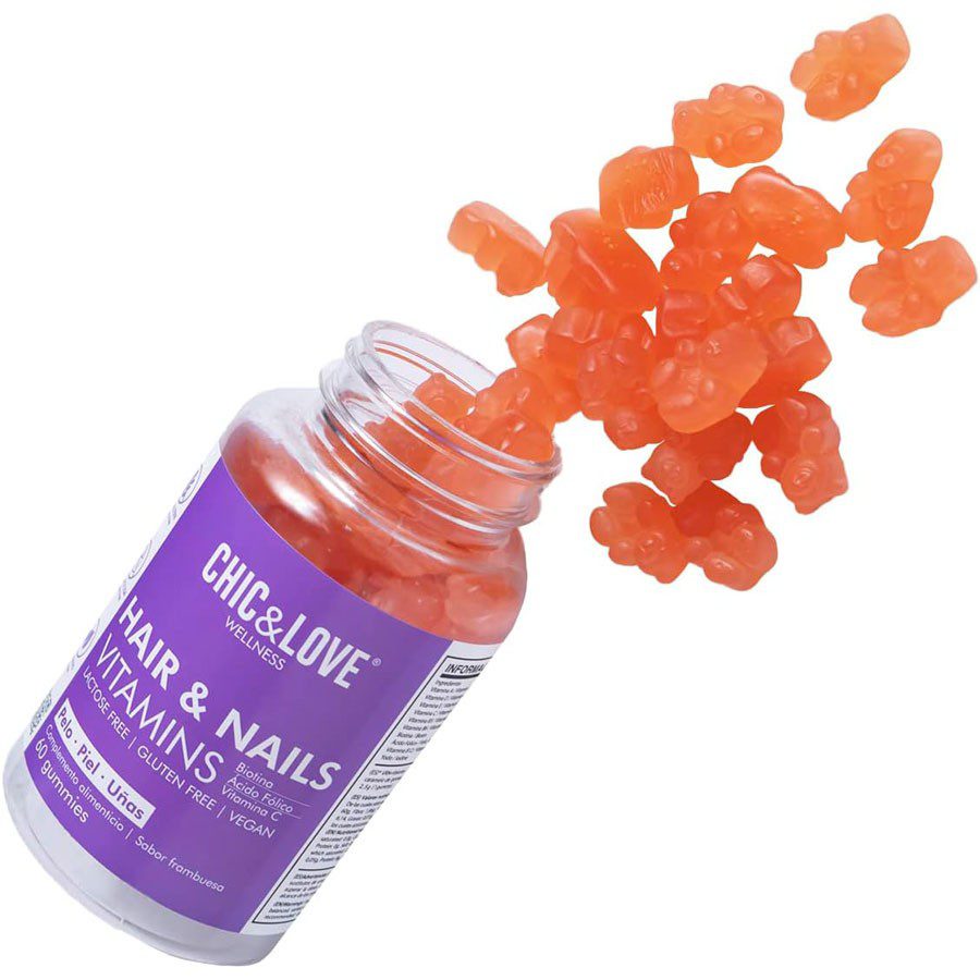 Gominolas Hair & Nails Chic & Love 60 gummies.