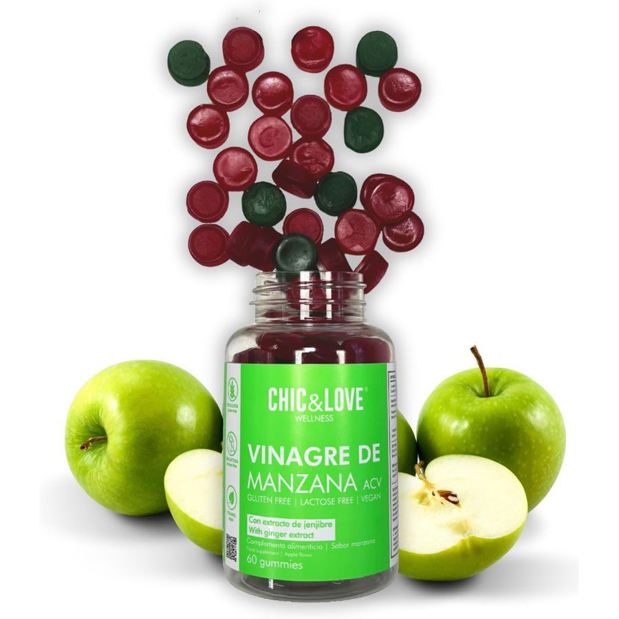 Gominolas Vinagre de Manzana, Chic & Love 60 gummies.