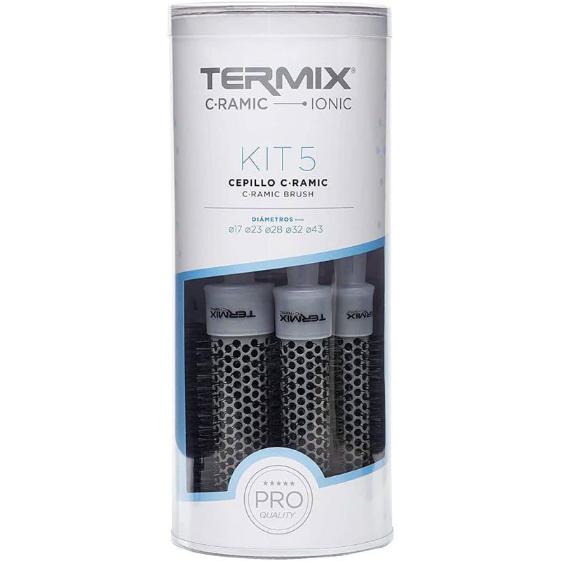 Termix Pack Cepillo Redondo Profesional C·ramic, Pack 5 Uds