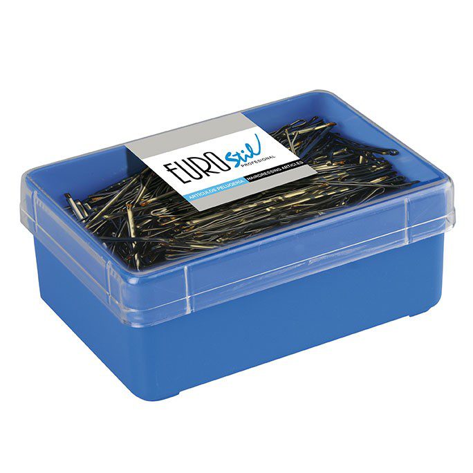 Horquillas Clips Ondulados con Bolita, 5 cms. Eurostil 01610, Caja 300 Uds