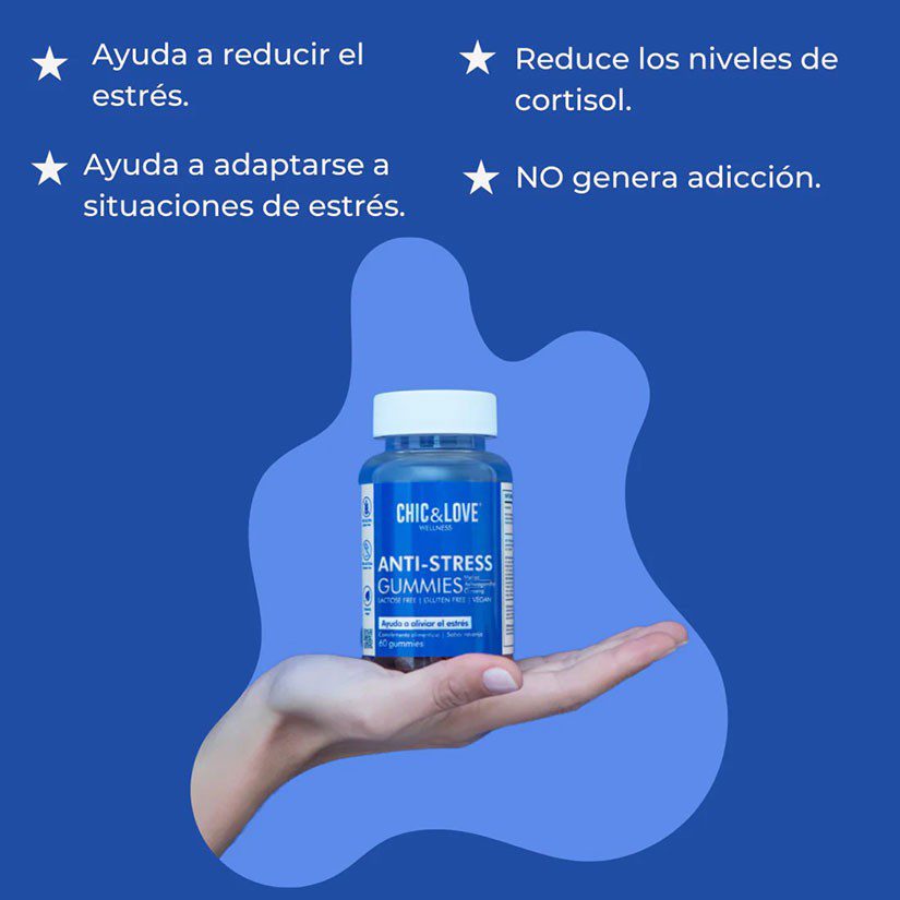 Gominolas Anti-Stress, Chic & Love, 60 gummies.