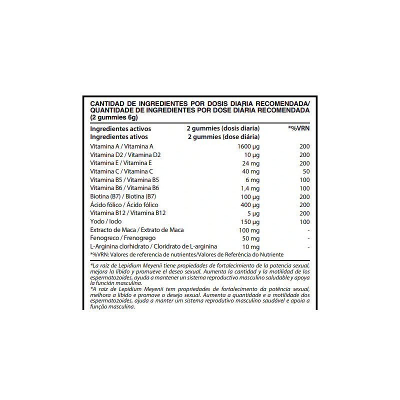 Gominolas Sexual Booster  Hombre Chic & Love, 60 gummies.