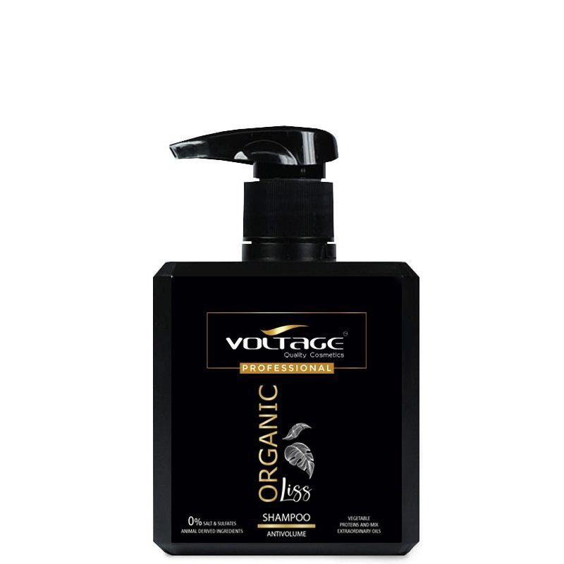 Champu Antivolumen Organic Liss, Sin Sal. Sin Sulfatos Voltage Cosmetics. 500 ml