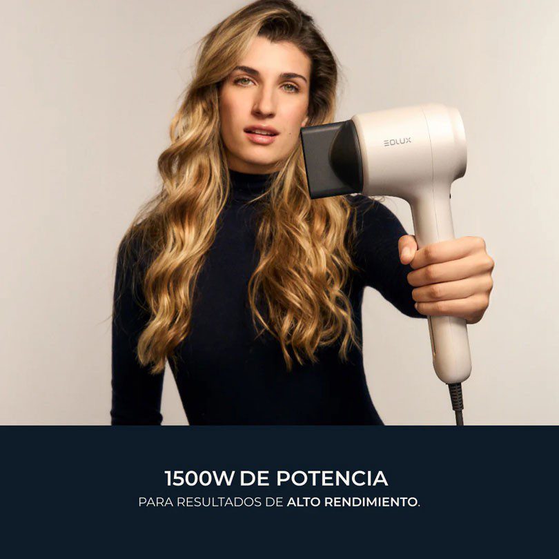Secador de Pelo, iónico, sin aspas EX02 Eolux, Blanco