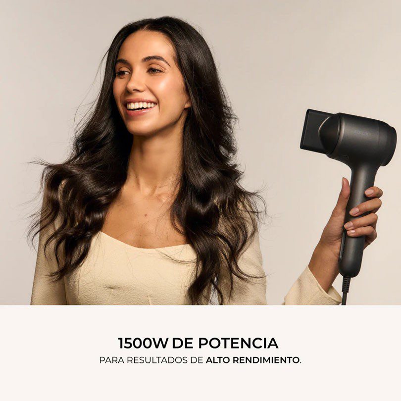 Secador de Pelo, iónico, sin aspas EX02 Eolux, Negro