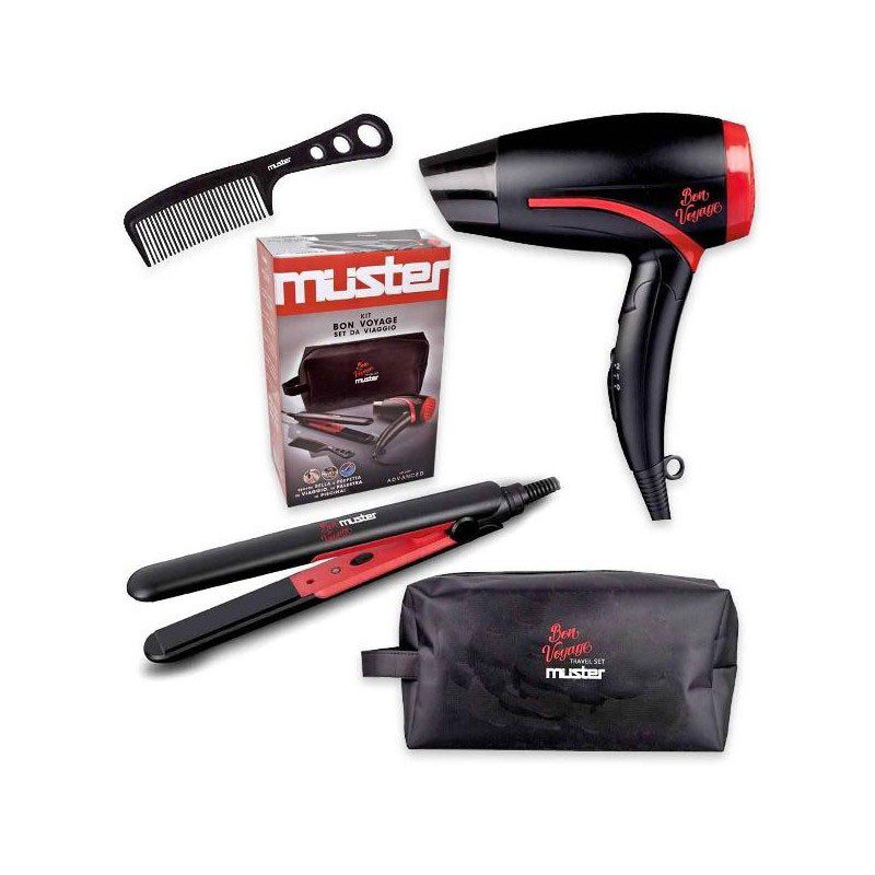 Secador + Plancha, Kit Bon Voyage, Muster