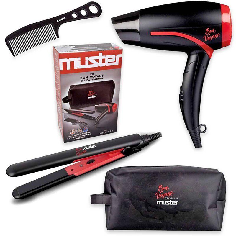 Secador + Plancha, Kit Bon Voyage, Muster