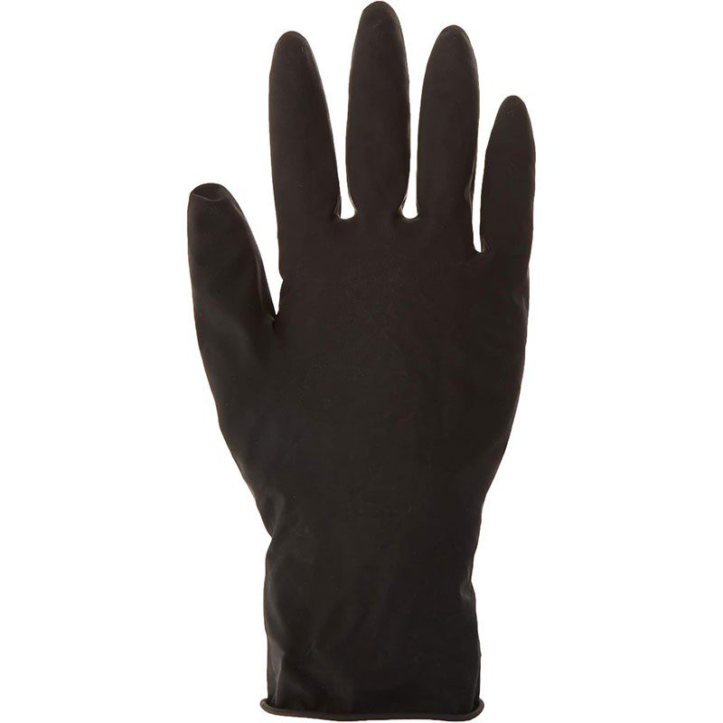 Guante Latex Negro Texturizados, Caja 20 guantes Eurostil
