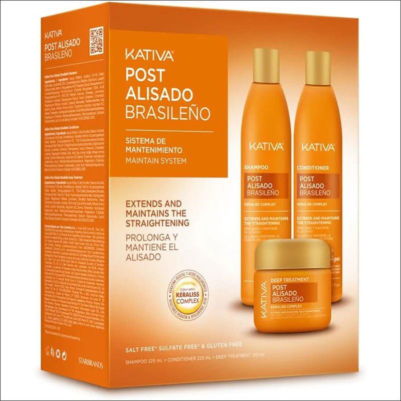 Kativa Tratamiento Post Alisado Keratina. 3 unidades
