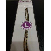 Extensión pluma. 3 Uds. Talla L. Canela