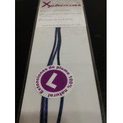 Extensión pluma. 3 Uds. Talla L. Azul eléctrico