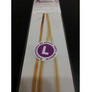Extensión pluma. 3 Uds. Talla L. Caramelo