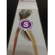 Extensión pluma. 3 Uds. Talla S. Caramelo