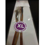 Extensión pluma. 3 Uds. Talla XL. Marrón cobrizo