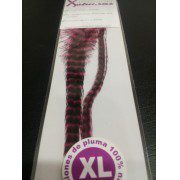 Extensión pluma. 3 Uds. Talla XL. Fucsia