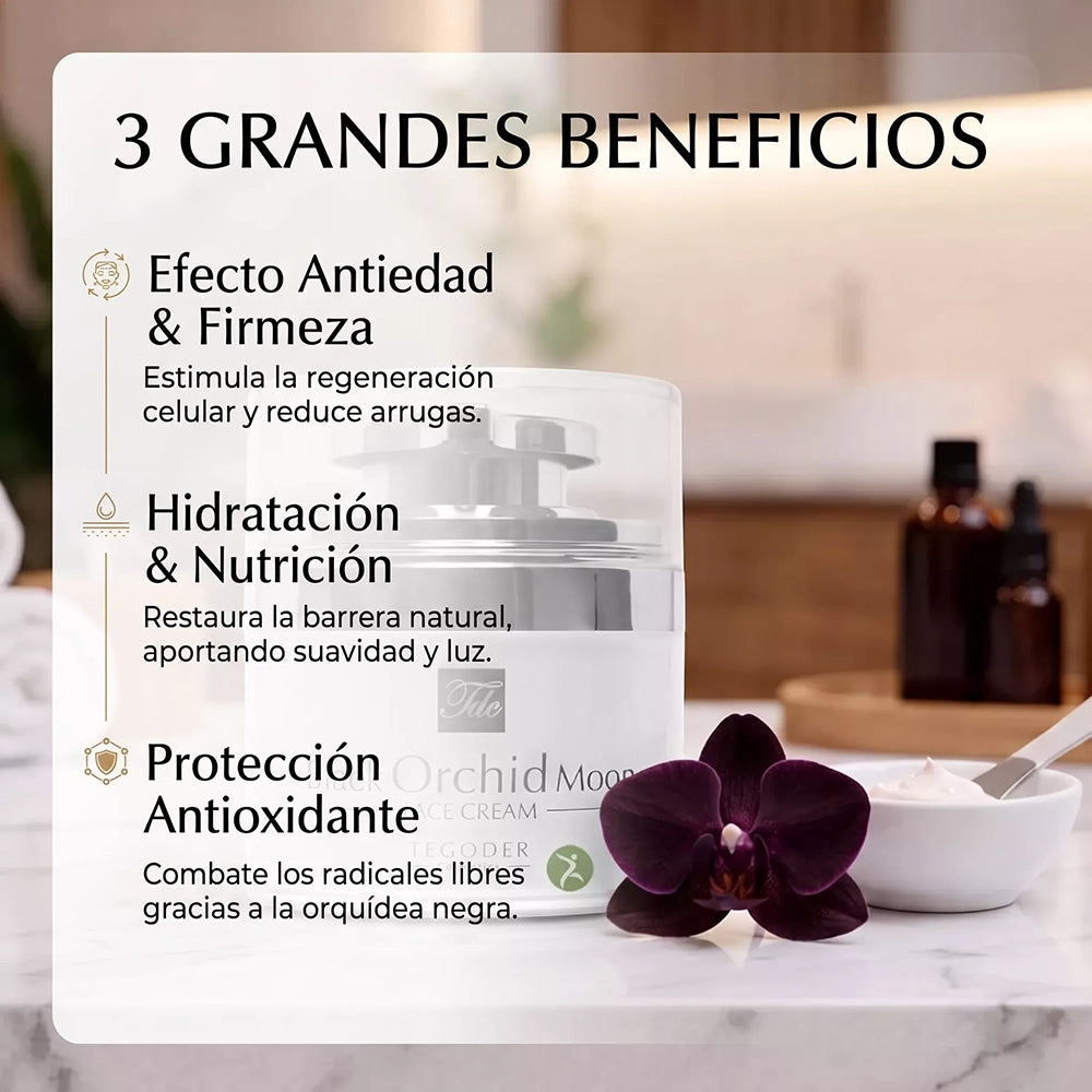 Crema Facial Rejuvenecedora Tegoder Black Orchid Moon 50 ml