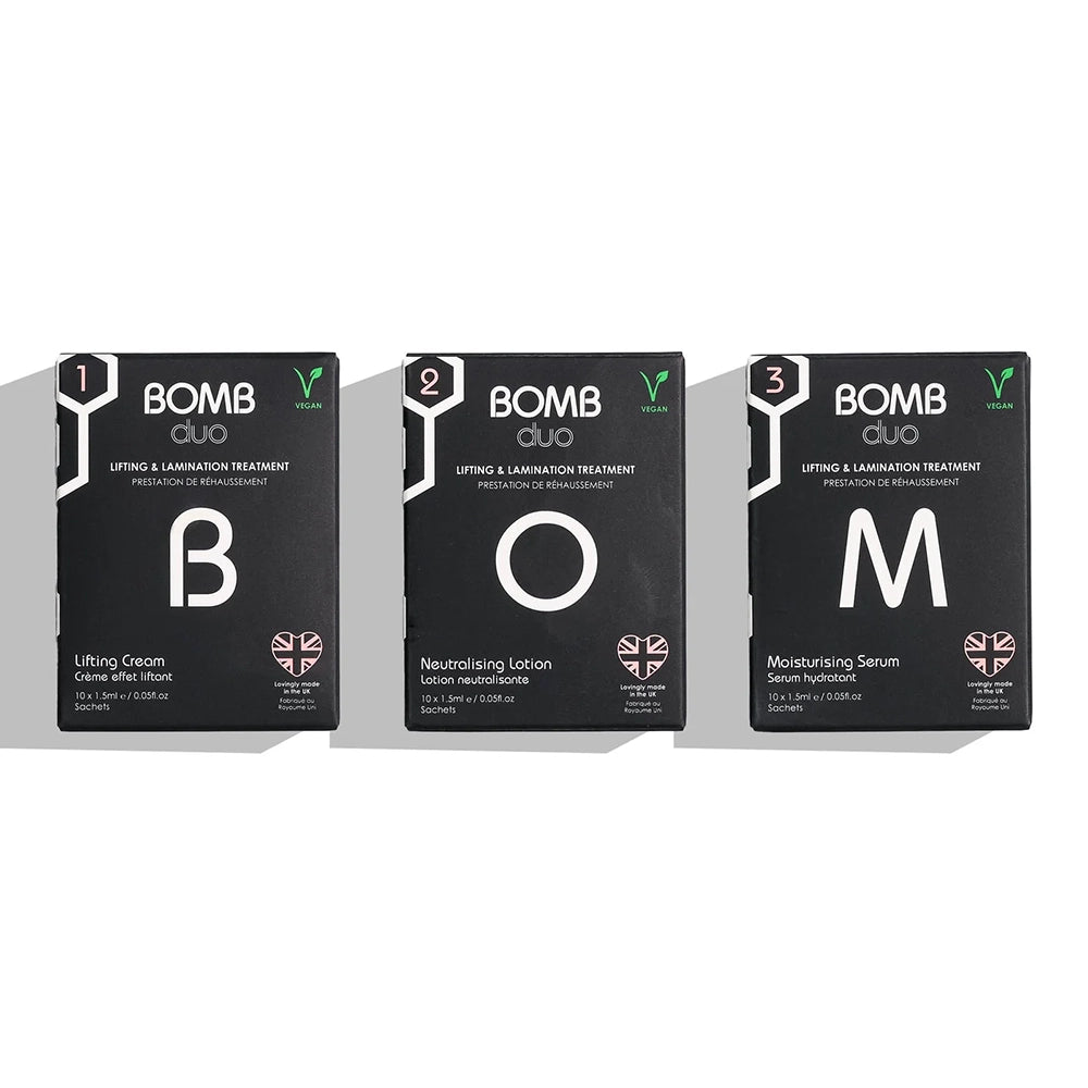 Lash Bomb Lifting Cejas Kit  - Pasos 1, 2 y 3.