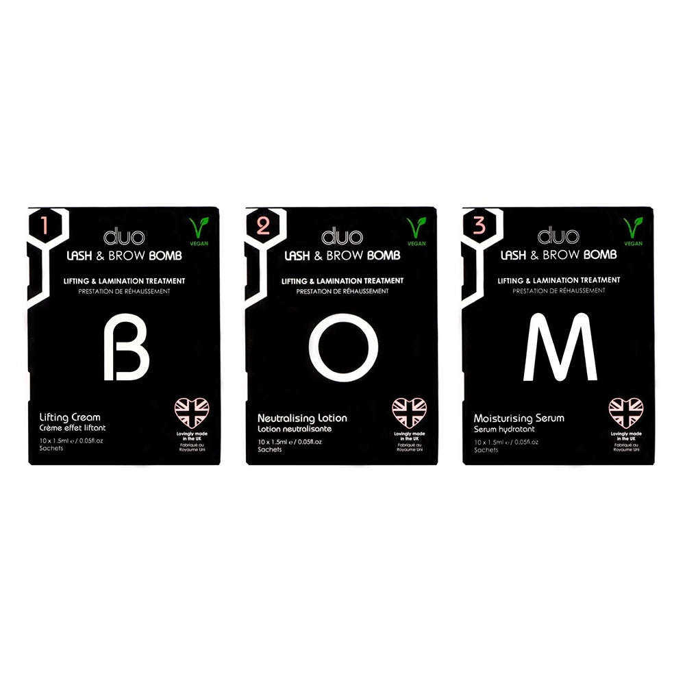 Lash Bomb Lifting Cejas Kit  - Pasos 1, 2 y 3.
