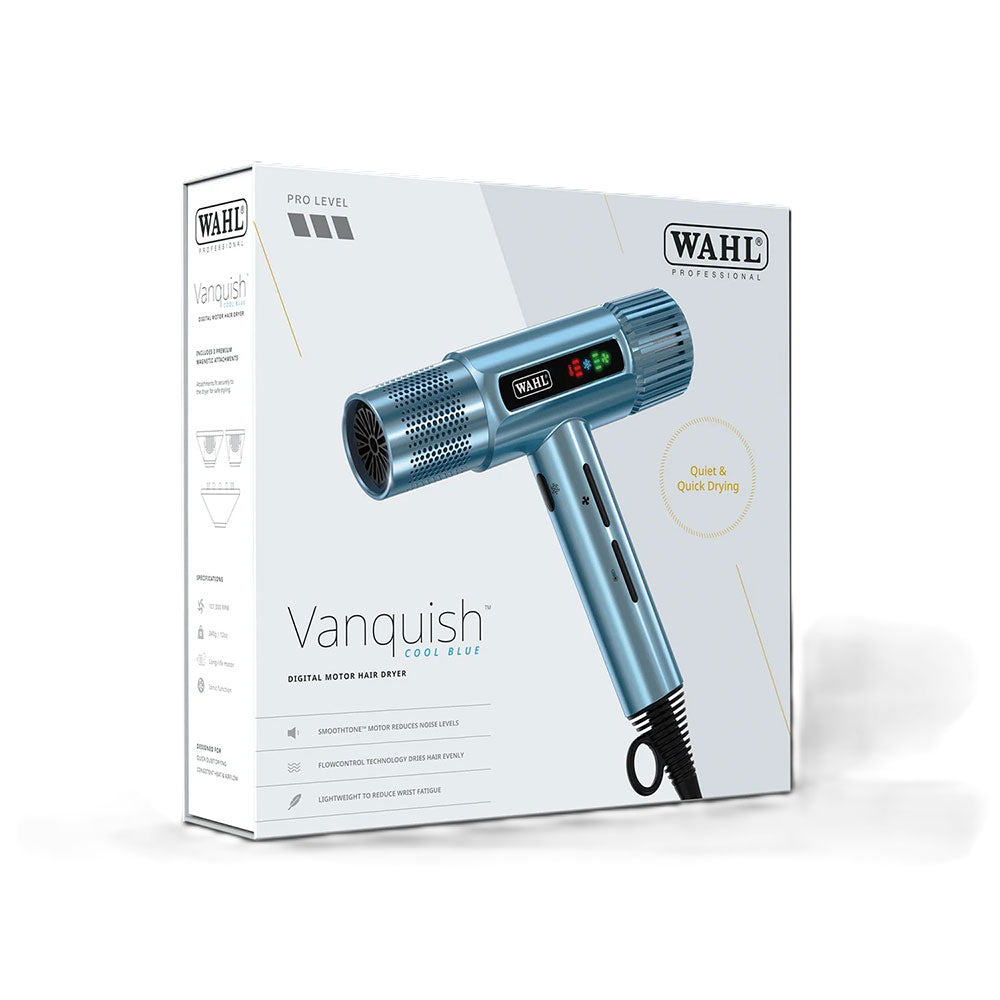Secador de Pelo Digital de Alta Velocidad Wahl Vanquish Cool Blue Edición Limitada