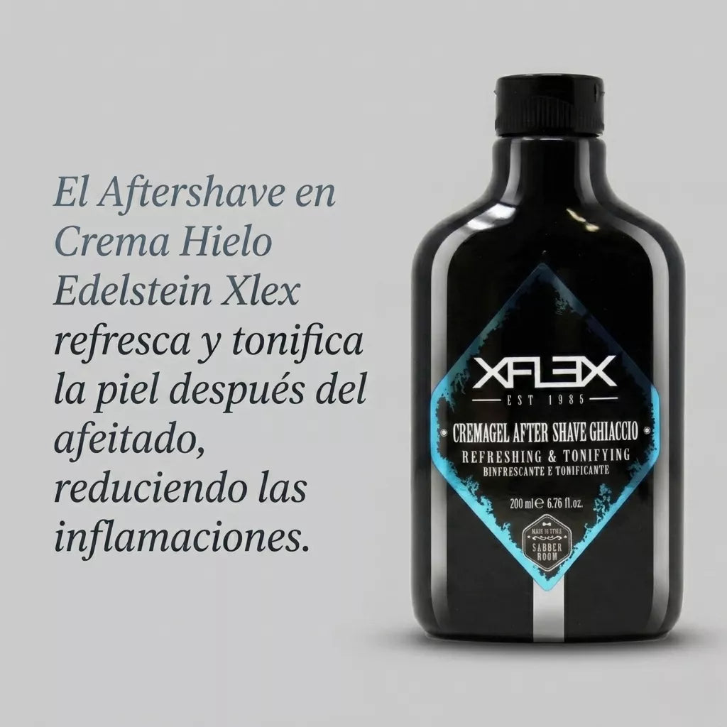 Aftershave en Crema Hielo Edelstein X-Flex Refrescante y Tonificante con Mentol