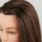 Cabeza de Maniquí Eurostil Pelo 100% Natural – 35-40 cm (Castaño)