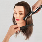 Cabeza de Maniquí Eurostil Pelo 100% Natural – 35-40 cm (Castaño)