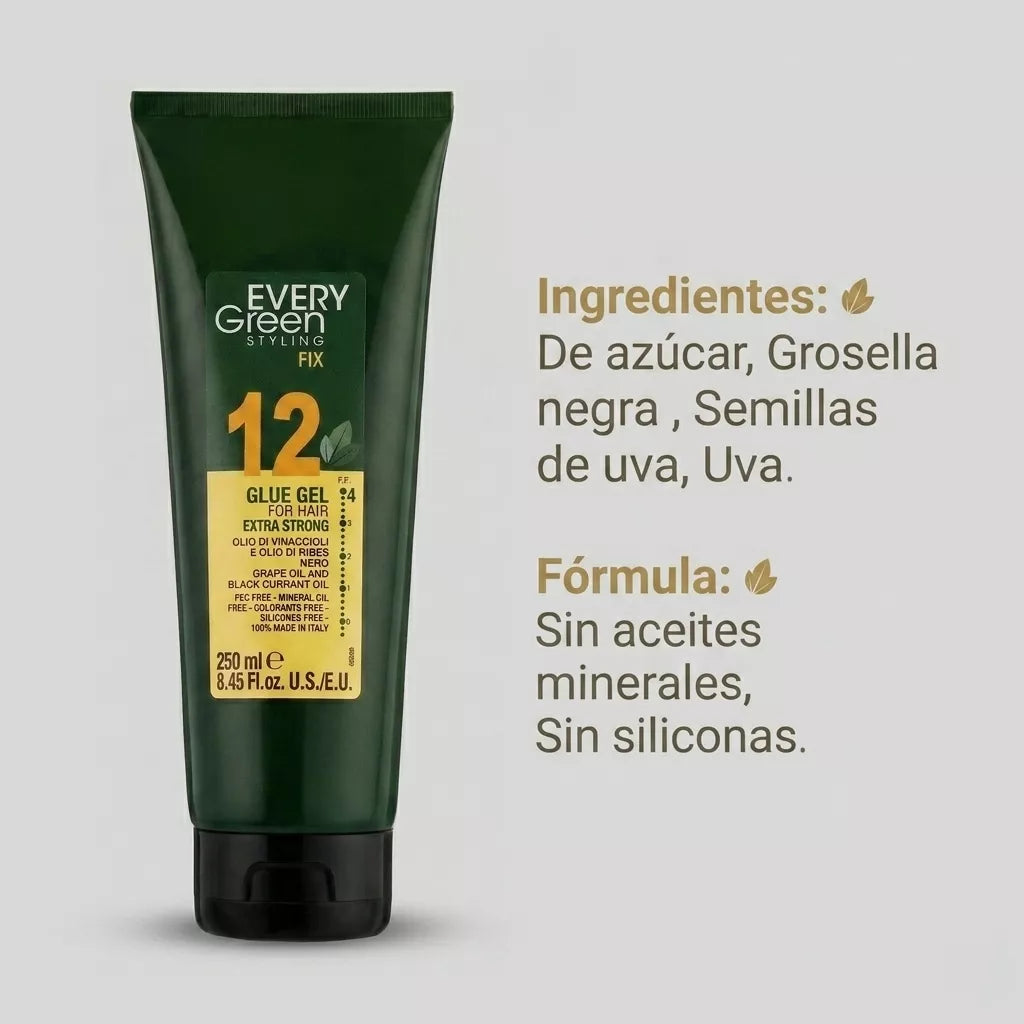EveryGreen Styling Gel Adhesivo Fijación Fuerte y Natural sin Siliconas 250ml