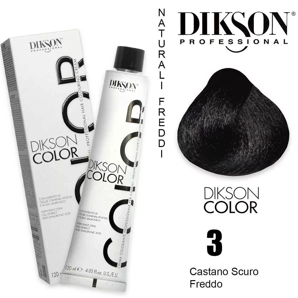 Tinte Dikson Color Coloración Permanente Colores Natural Frío 120 ml