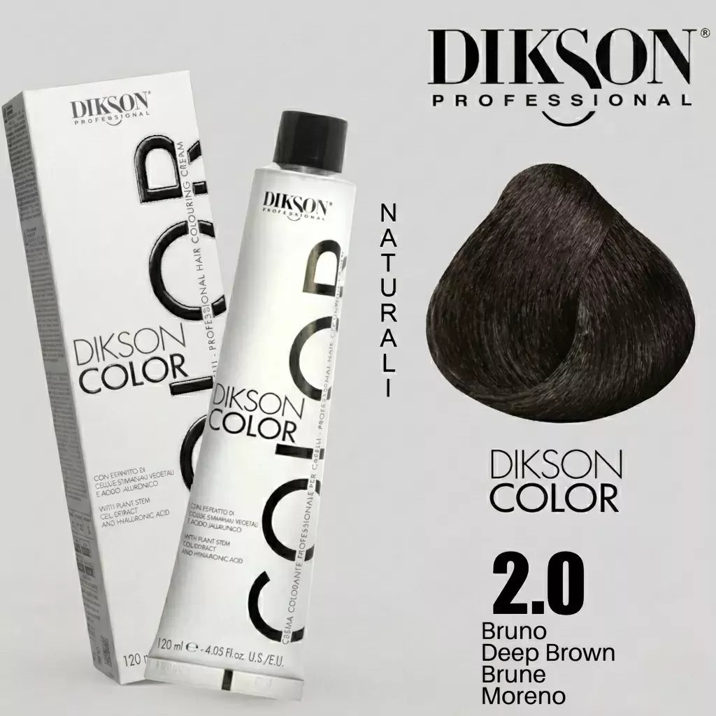 Tinte Dikson Color Coloración Permanente con Ácido Hialurónico Colores Naturales 120ml