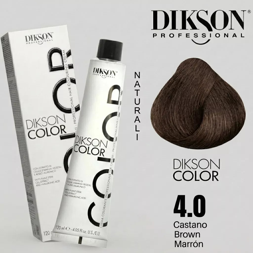 Tinte Dikson Color Coloración Permanente con Ácido Hialurónico Colores Naturales 120ml