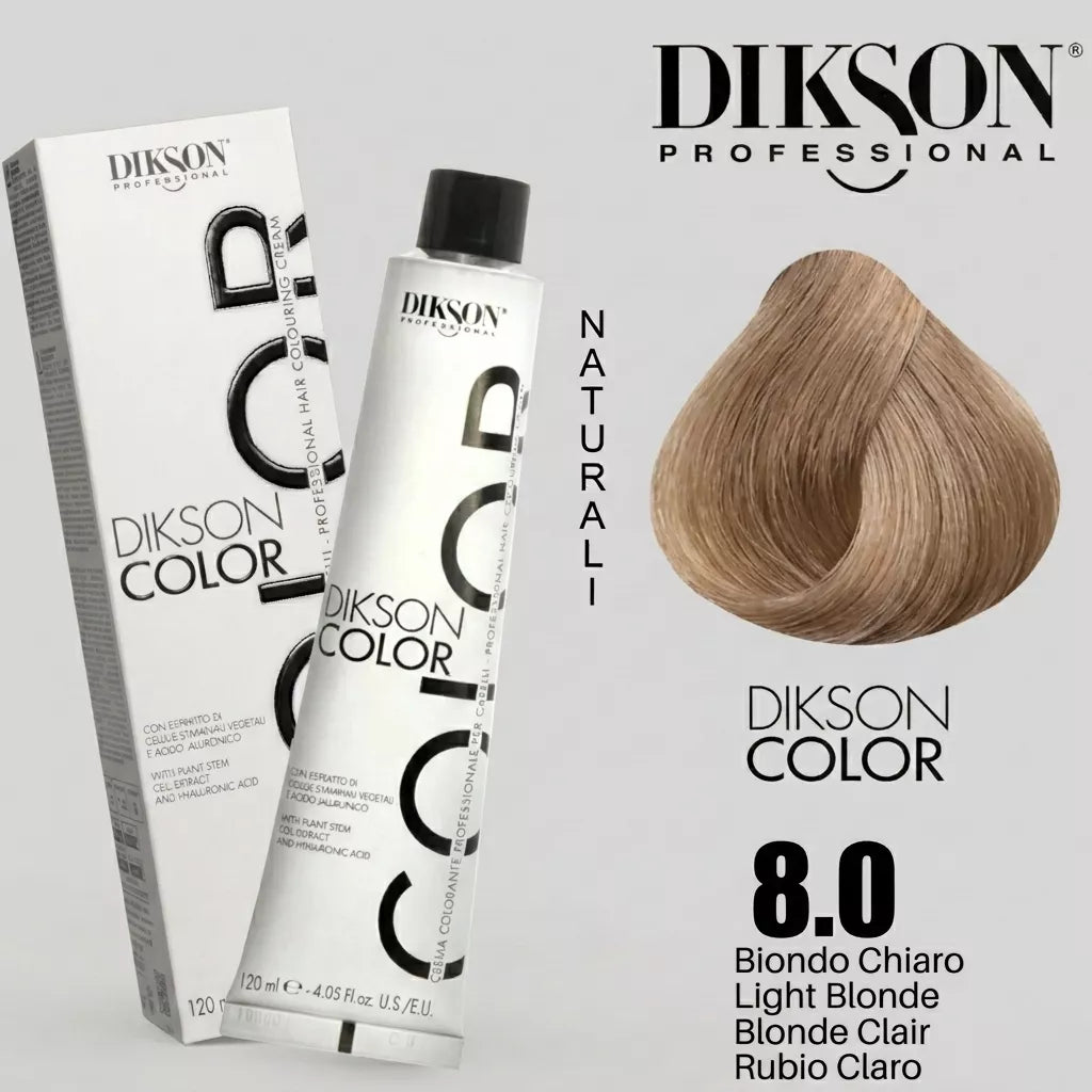 Tinte Dikson Color Coloración Permanente con Ácido Hialurónico Colores Naturales 120ml