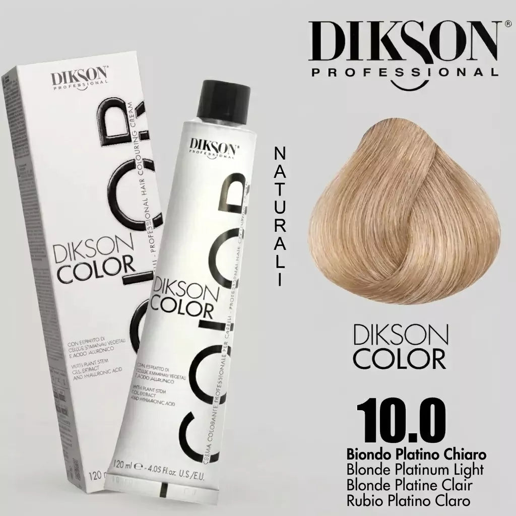 Tinte Dikson Color Coloración Permanente con Ácido Hialurónico Colores Naturales 120ml
