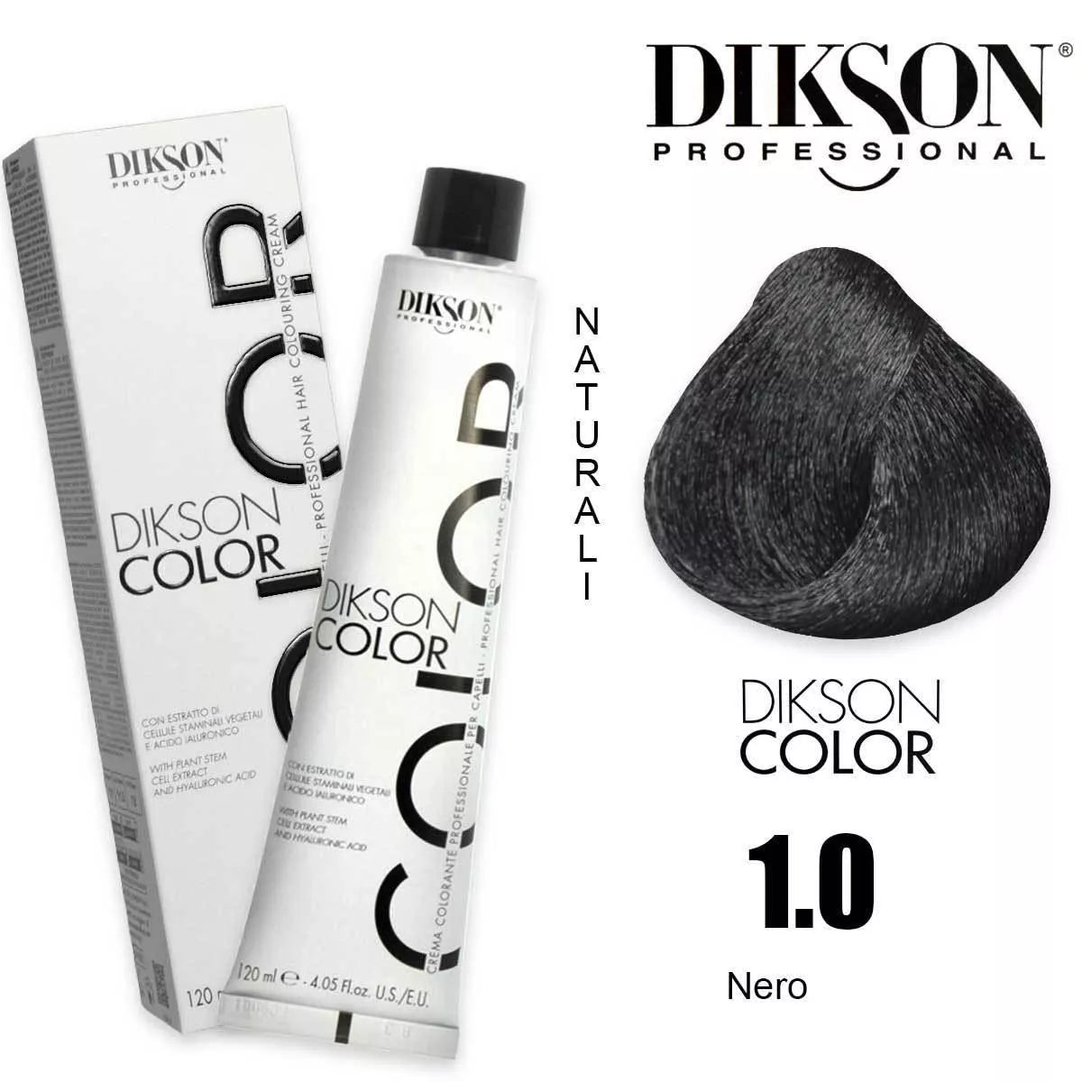 Tinte Dikson Color Coloración Permanente con Ácido Hialurónico Colores Naturales 120ml
