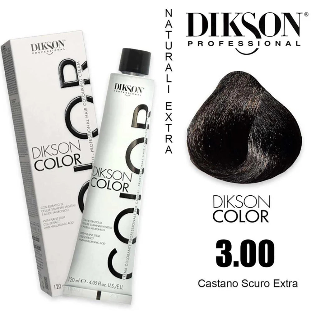 Tinte Dikson Color Coloración Permanente con Ácido Hialurónico Colores Naturales Extra Cobertura 120ml